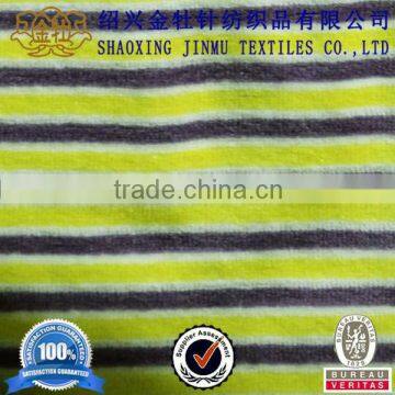 Crushed garment cut velvet stripe fabric