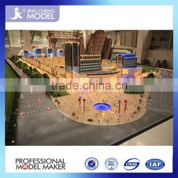 Architecture design commercial 3d building model with led ,ho scale model