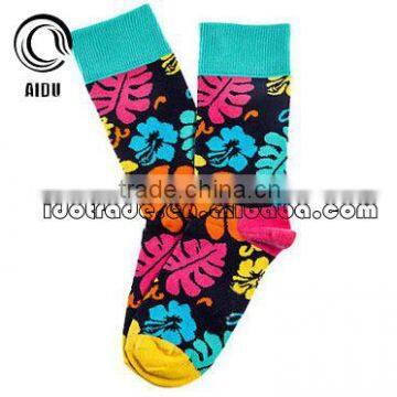 Big Flower Jacquard Sock High quality Custom Design Thermal Smart Heated Socks