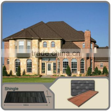 chicago roofing with color stone coated/sand stone Zinc aluminum roofing panels/stone coated roof tile effect roofing sheets