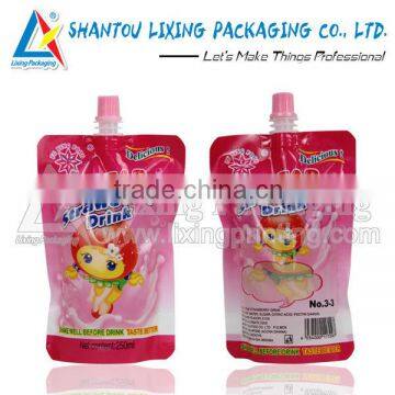 Pink drinks spout pouch