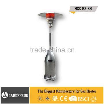 Stand-up bullet patio heater silver haered