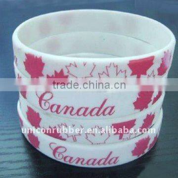 silicone rubber Nation Canada maple leaf bracelets