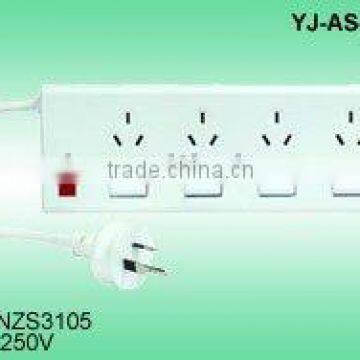 Australian SAA power cords 10A 250V AS/NES3105.2002 Including Amendments1+2 with cable 4V-75 3X1.0mm2 1.0meter white