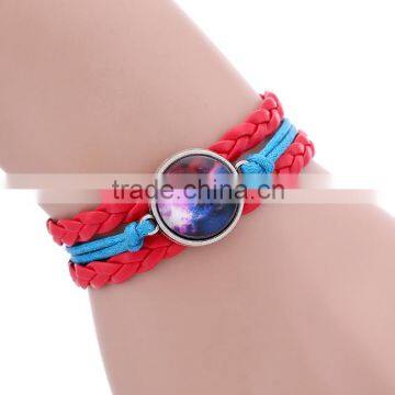 2016 Marilyn Monroe Picture Charm Bronze Color Infinity Cute Charm Leather Glass Cabochon Bracelet photo-5