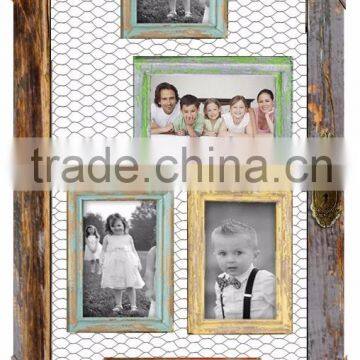 Vintage Chicken Wire Collage Frame