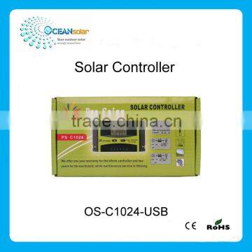 LCD Display 12V 24V 10A PWM Manual Solar Charge Controller With USB photo-3