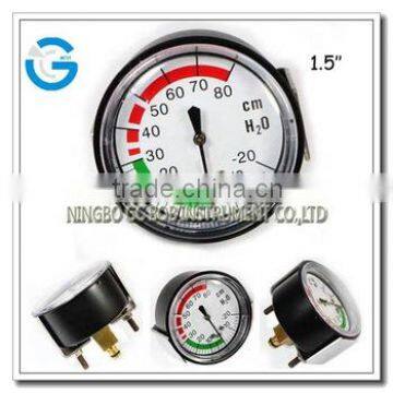 High quality black steel brass internal oxygen manometer pressure