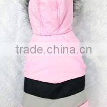 pet coat/dog coat. pink strip coat