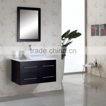 Modern Oak Wood Espresso Wall Hung Bathroom Vanity