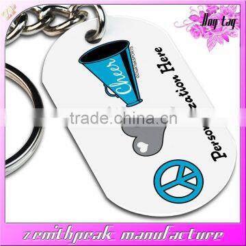 Sublimated metal dog tag custom cheap metal dog tag with long chain                        
                                                Quality Choice