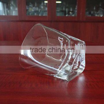 9oz Unique Handblown Triangle Shaped Glass Whisky Cup photo-4
