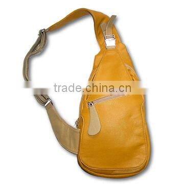 Leather Shoulder Bag with One Back Pocket, Measuring 23 x 5.5 x 38cm