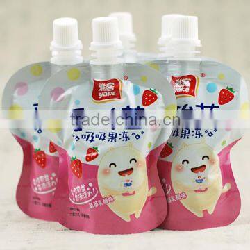 high quality plastic juice food liquid drink pouch with spout bag