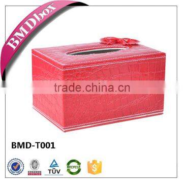 Family cute tissue box with PU leather material