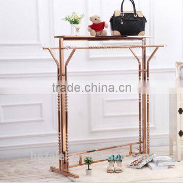 Custom Garment Flooring Stainless Steel Fur Coat Display Racks Display Stand