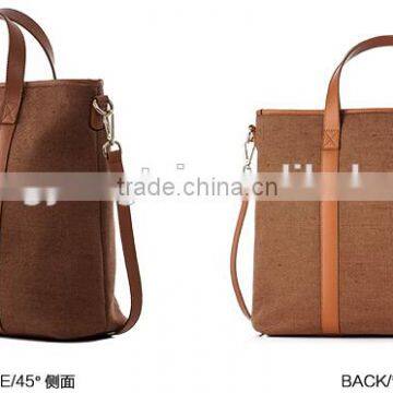 Genuine Leather and Fabric Men Bag Leather Messenger Branded Hand Bags for Women Bags Made of Leather photo-4