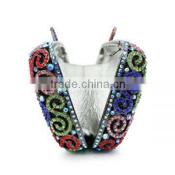 Colorful Crystal Hard Case Clutch Bag Rhinestone Crystal Clutch Bag (8740A-C) photo-3