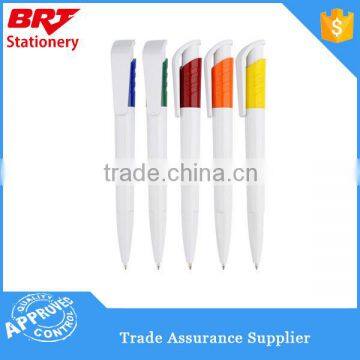 Promotion Retractable advertising white color ball pen