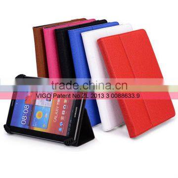 Adjustable leather folding cover for DOMO N8-3RD tablet with built in stand