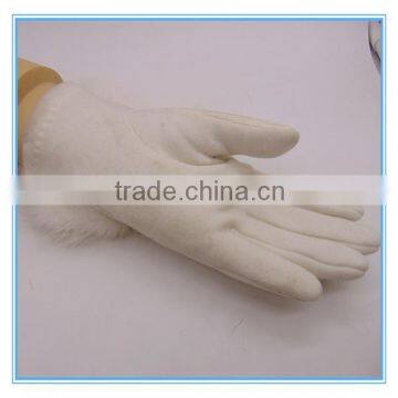 PU And Lace Lined Thick Sexy Gloves Women With Fur photo-5