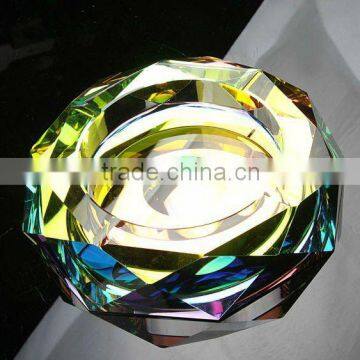 Eight-angled crystal glass ashtray glass cigar smoking (R-0954