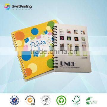 Good quality professional spiral bound notebook with printing