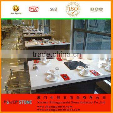 White Square Marble Glass Carved Table