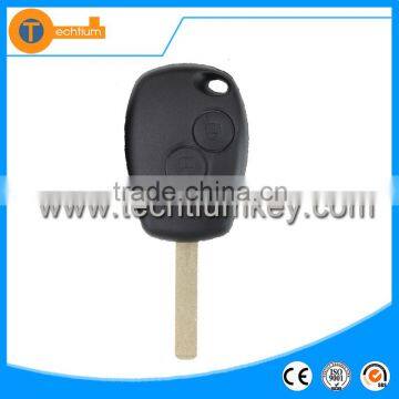 2 button remote car key with logo and battery place refit key shell cover case fob blank house for Renault Clio twingo