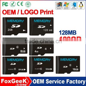 Wholesale price 16GB sd memory card, Bulk Micro capacity 16GB SD Mobile TF Card 2 4 8 16 32 64 128 256 M MB G GB