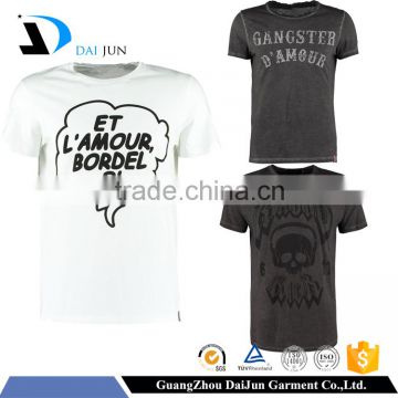 Oem man crew neck cotton custom made wash t shirt wholesale china