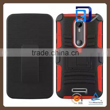 2015 New Modle Heavy Duty Shockproof Armor Case 3 in 1 Combo Belt Case For Motorola X3 Factory Price photo-4