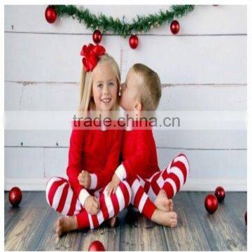 100% cotton factory directed trade assurance service long sleeve striped matching family pajamas christmas