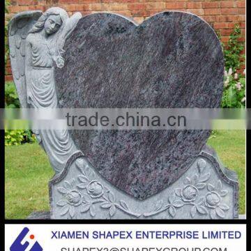 India bahama blue granite headstone
