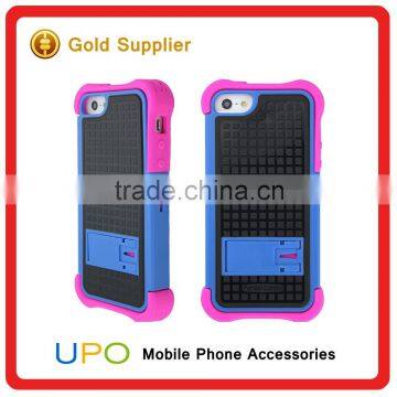 [UPO] High Quality Rubber Combo Armor Mobile Phone Cover Case for IPhone 5 With Kickstand photo-6