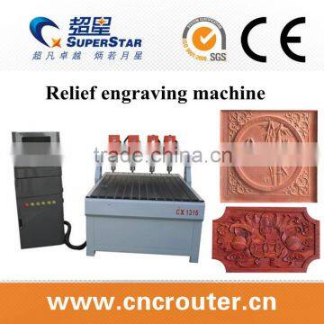 High-performance multi head cnc router with 4 heads cylinder cnc router engraving machine/cylinder head machine