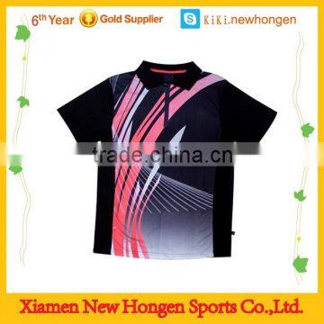 2015 Newest Custom Wholesale Promotional Badminton Jersey