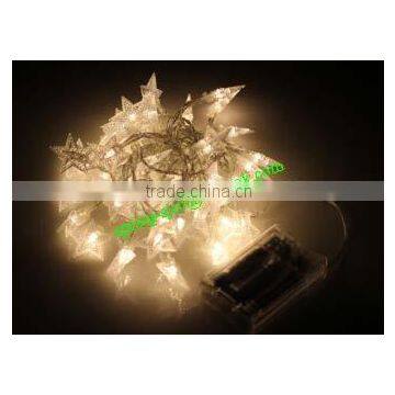 Decoration transparent five-pointed star LED string lingt for festival