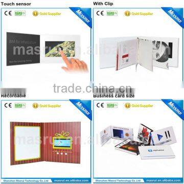 Special Design LCD Video Greeting Card LCD Video Brochure Digital Video in Folder With Customized Printing photo-3