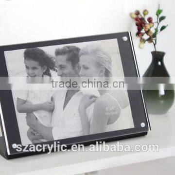 black acrylic display picture photo frame