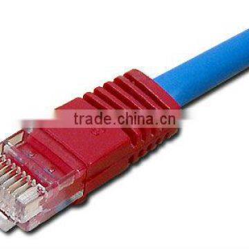 Cat5e Network Crossover Cable - Blue w Red Boots