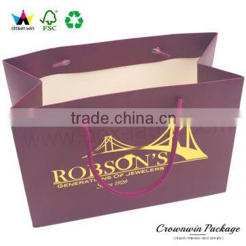 Wholesale high quality printed small paper bag with handles