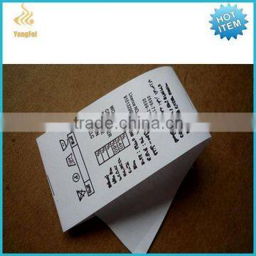Huzhou Wholesale Nylon Taffeta Label Fabric Care Label Clothing Tag