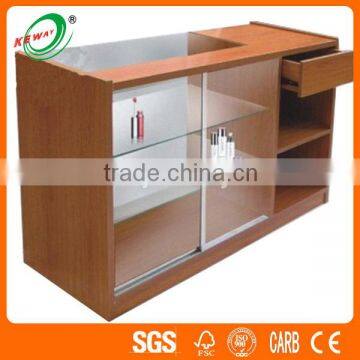 Cosmetics Shop Wooden Glass Display Cabinet