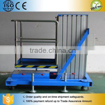 2015 Chinese original export Aluminum alloy hydraulic mast lift platform for Warehouse & Station