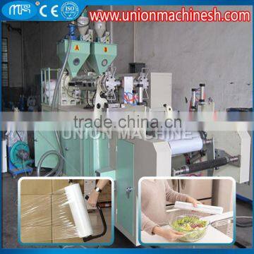 LLDPE Two Layer Automatic Cast Stretch Film Extruder Machine for Food Plastic Wrap