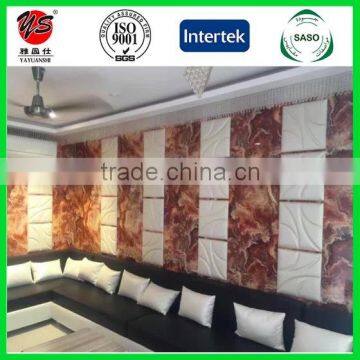 hot sale 3D soft leather wall board made in China