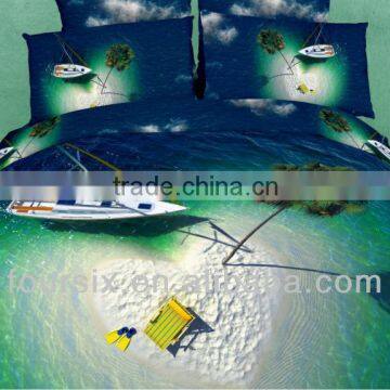 2014 high quality new design reactive printed wholesale 3d cotton bedding set