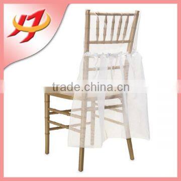 Fancy Wedding White Ruffled Organza Wholesale Cheap Chair Covers