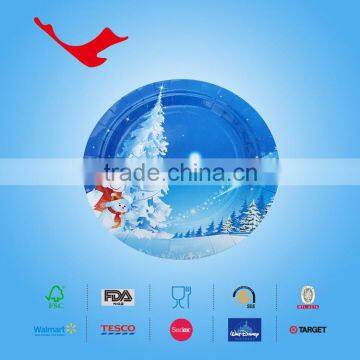 Christmas Party Round Printed Paper Plate for Fruit & Sweet photo-4